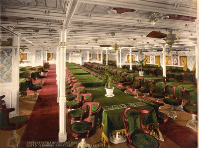 First Class Dining Room on Grosser Kurfurst, published c. 1899 by American School